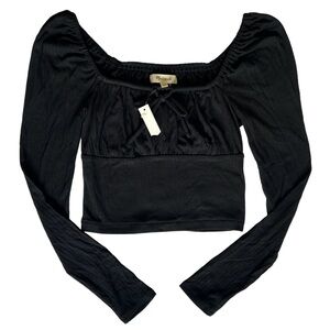 *NWT* Madewell longsleeve crop top black